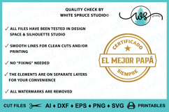 Spanish Certificado el Mejor Papa Siempre SVG &amp; Printable Product Image 3