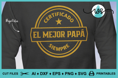 Spanish Certificado el Mejor Papa Siempre SVG &amp; Printable Product Image 7