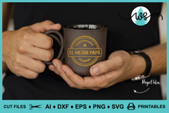Spanish Certificado el Mejor Papa Siempre SVG &amp; Printable Product Image 8