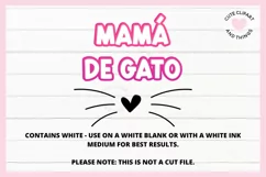 Spanish Sublimation Design Mama De Gato Gatos PNG Spanish espanol cat design for moms mums mamas