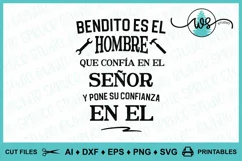 Spanish SVG, Bendito Es El Hombre, Jeremias 17-7, Dad Logo Product Image 1