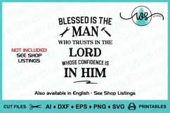 Spanish SVG, Bendito Es El Hombre, Jeremias 17-7, Dad Logo Product Image 9