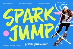 Spark Jump - Display Brush Font Product Image 1