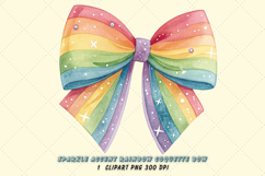 sparkle rainbow bow, accented coquette bow, festive bow design, rainbow clipart art, digital bow design, sparkle accent design, accented bow art, festive rainbow accent, coquette bow art, rainbow sublimation design