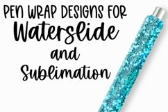 Waterslide Pen Wrap | Sparkle Shine Glitter | Sublimation Product Image 2