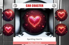 Car Coaster Spark Hearts Product Image 1