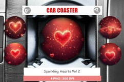 Car Coaster Spark Hearts Product Image 1