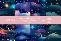 sparkling stars digital papers, stars digital papers, stars patterns, wrap, tumbler, scrapbook, set,