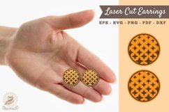 Sparkling Stars Laser Cut Earrings SVG Product Image 1