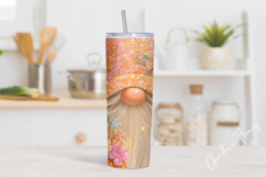 Easter Gnome Tumbler Wrap PNG | 20oz Skinny Tumbler PNG Product Image 2