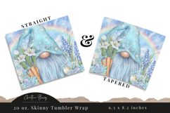 Easter Gnome Tumbler Wrap PNG | 20oz Skinny Tumbler PNG Product Image 3