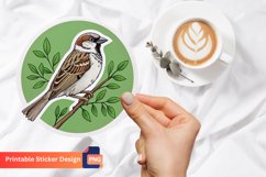 Sparrow Sticker, Nature Sticker, Bird Lover Sticker Product Image 1