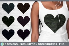 Bundle of six Spatter hearts clipart.