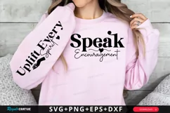 Speak Encouragement Sleeve SVG, Christian SVG Design Product Image 1