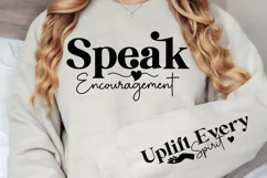 Speak Encouragement Sleeve SVG, Christian SVG Design Product Image 2