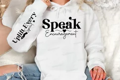 Speak Encouragement Sleeve SVG, Christian SVG Design Product Image 3