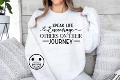 Speak Life Encourage Sleeve SVG, Christian SVG Design Product Image 2