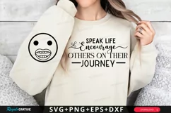Speak Life Encourage Sleeve SVG, Christian SVG Design Product Image 1