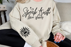 Speak truth love shines Sleeve Svg Design Product Image 2