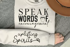 Speak Words Of Sleeve SVG, Inspirational SVG Design Product Image 3