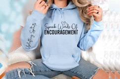 Speak Words of Encouragement Sleeve SVG Design Product Image 3