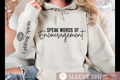 Speak Words of Encouragement Sleeve SVG Design Product Image 2