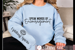 Speak Words of Encouragement Sleeve SVG Design Product Image 3