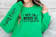 Speak Words of Encouragement Sleeve SVG, Christian SVG Product Image 2