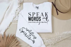 Speak Words Of Sleeve SVG, Inspirational SVG Design Product Image 2