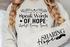 Speak Words Of Hope Sleeve SVG, Christian SVG Design Product Image 2