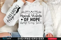 Speak Words Of Hope Sleeve SVG, Christian SVG Design Product Image 1