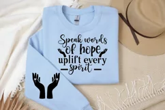 Speak Words Of Hope Sleeve SVG, Christian SVG Design Product Image 2