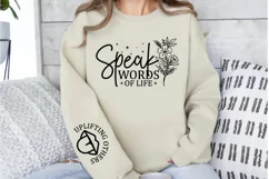 Speak Words of Life Sleeve SVG, Christian Sleeve SVG Product Image 2