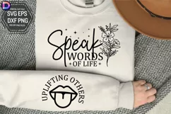 Speak Words of Life Sleeve SVG, Christian Sleeve SVG Product Image 1