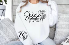 Speak Words of Life Sleeve SVG, Christian Sleeve SVG Product Image 3