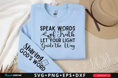 Speak Words Of Truth Let Sleeve SVG, Christian SVG Design Product Image 1