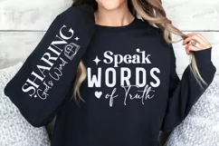 Speak Words Of Truth Sleeve SVG, Christian SVG Design Product Image 1