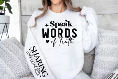 Speak Words Of Truth Sleeve SVG, Christian SVG Design Product Image 3