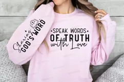 Speak Words of Truth with Sleeve SVG, Christian SVG Design Product Image 2