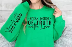 Speak Words of Truth with Sleeve SVG, Christian SVG Design Product Image 3
