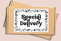 special delivery christmas packaging label for thermal printer ready to print instant download