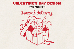 Special Delivery Dog Valentine Puppy SVG PNG EPS Product Image 1