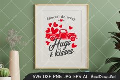 happy valentines day svg files for cricut, laser cut files, hugs and kisses svg, girl valentine svg, boy valentine svg, special delivery svg files for silhouette, loads of love svg, valentines vintage truck svg, valentines sign svg, red pickup truck svg