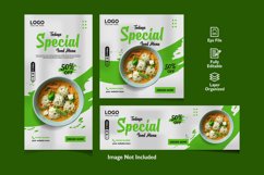 Special food social media set promotion post design vector Product Image 2
