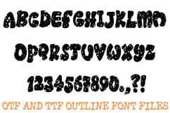 Speckled Bubble Lettering Font Cartoon ABC OTF Type Comic Product Image 2