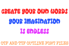 Speckled Bubble Lettering Font Cartoon ABC OTF Type Comic Product Image 3