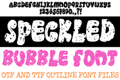 Speckled Bubble Lettering Font Cartoon ABC OTF Type by Squeeb Creative