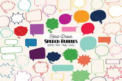 Color Speech Bubbles | Comic Book Talk, Thinking Cloud Product Image 1