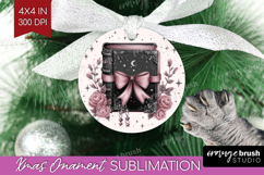 Spell Book Cute Ornament PNG Pink Halloween PNG Sublimation Product Image 1