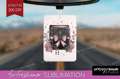 Spell Book Cute Air Freshener PNG Pink Halloween PNG Product Image 1